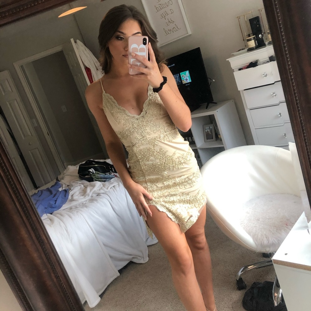 Gold dress